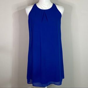 By & By Blue Shift Sleeveless Mini Dress